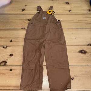 Carhartt Toddler Boys' 3T Flannel-Lined Duck Canvas Bib Overalls Carhartt Brown